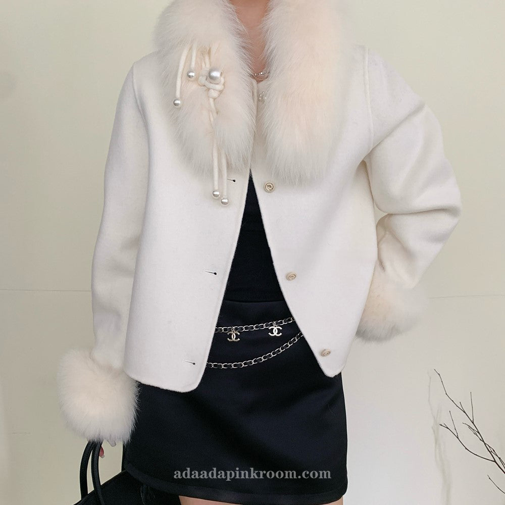Double-faced cashmere coat