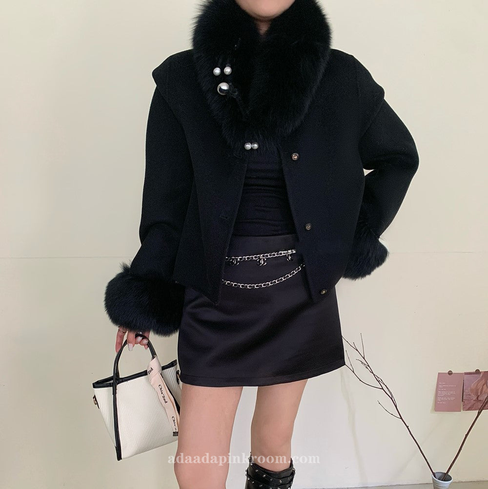 Double-faced cashmere coat