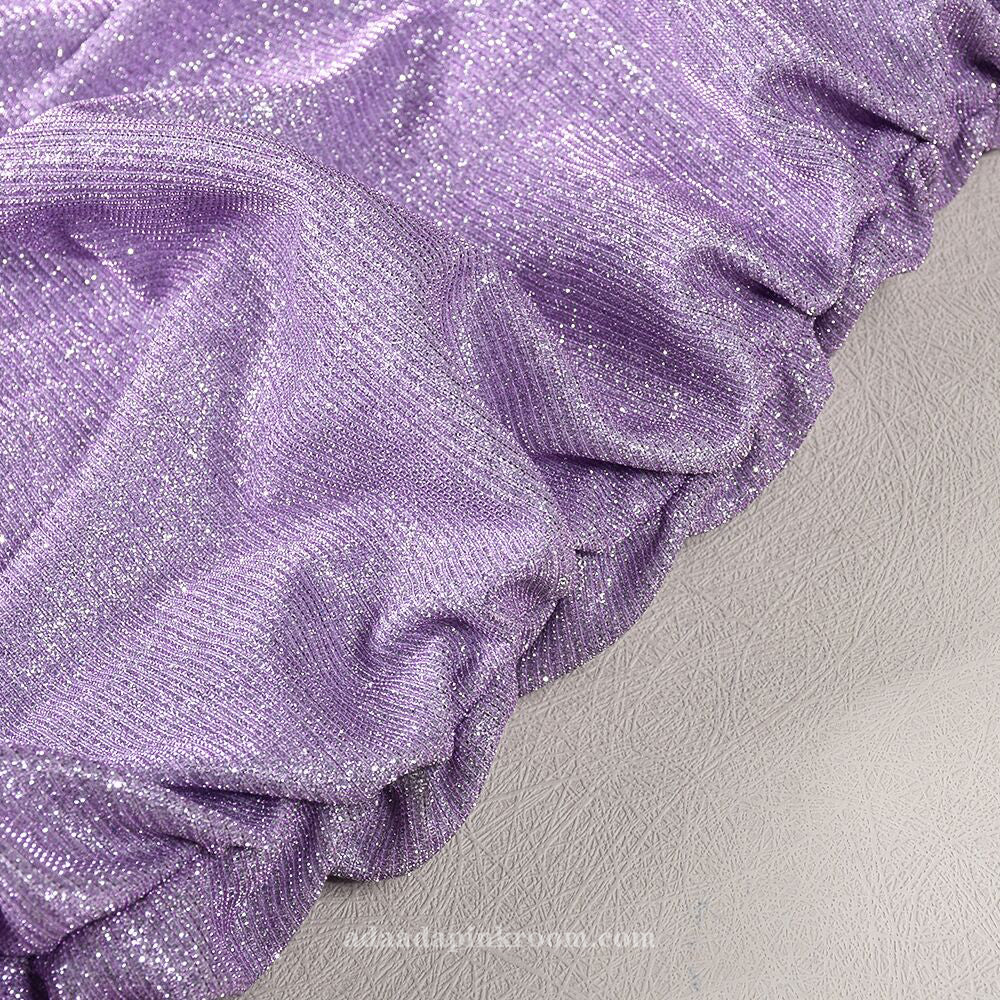 Purple Sleeveless Suspender Dress