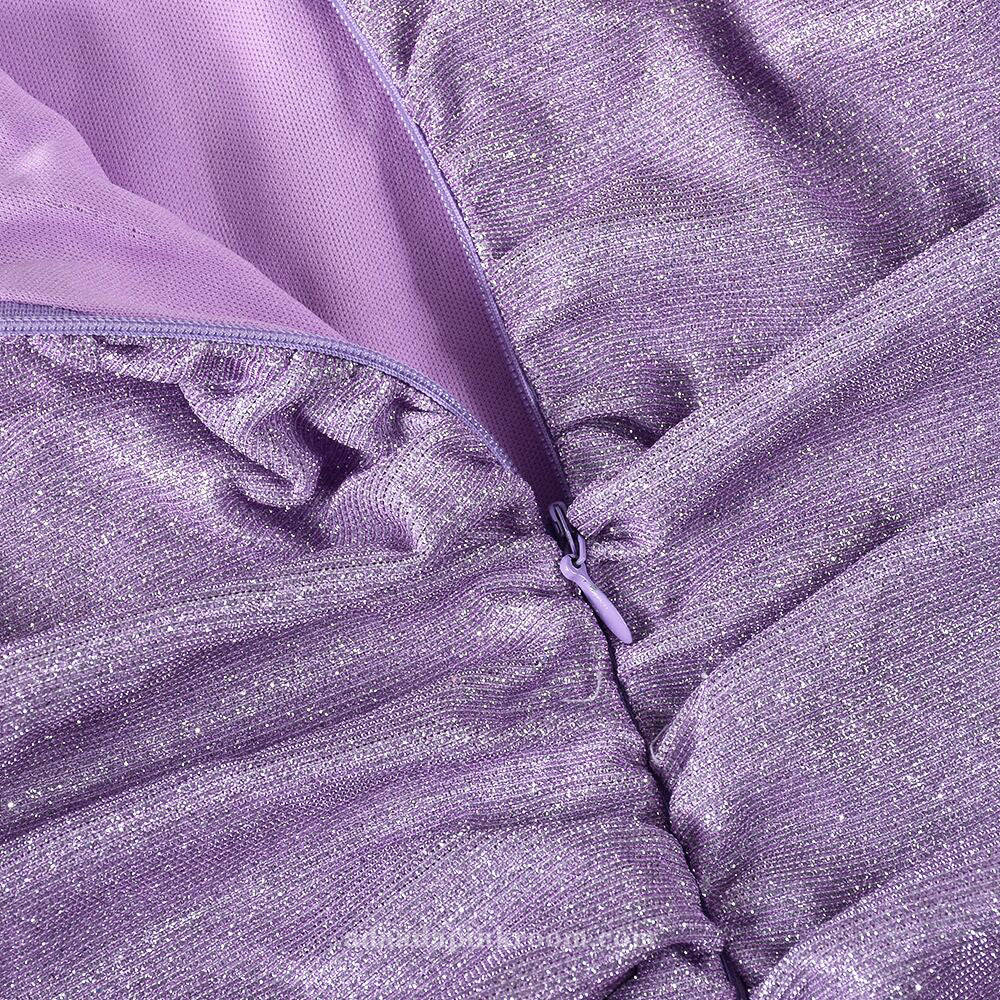 Purple Sleeveless Suspender Dress