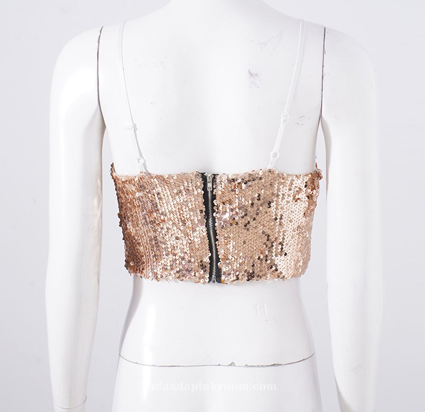 V-neck sequined camisole