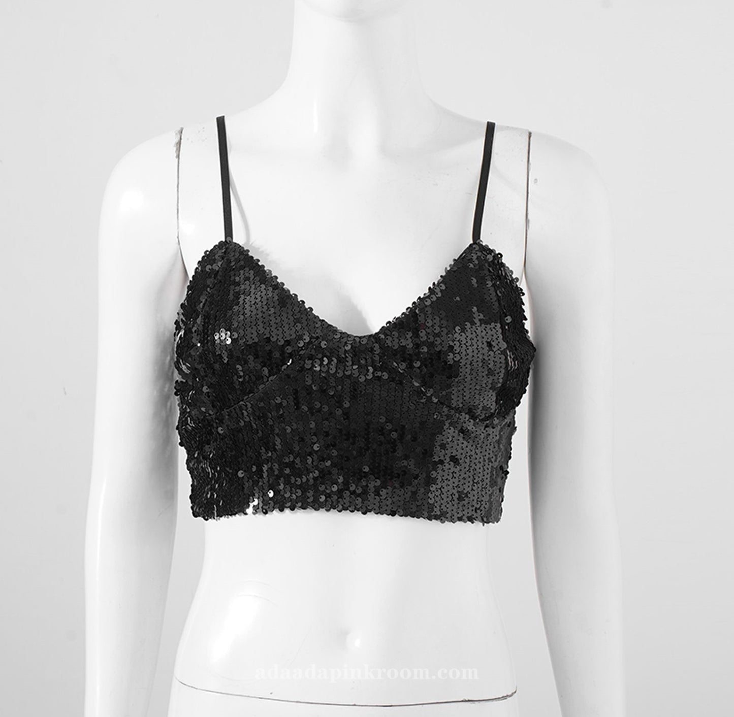 V-neck sequined camisole