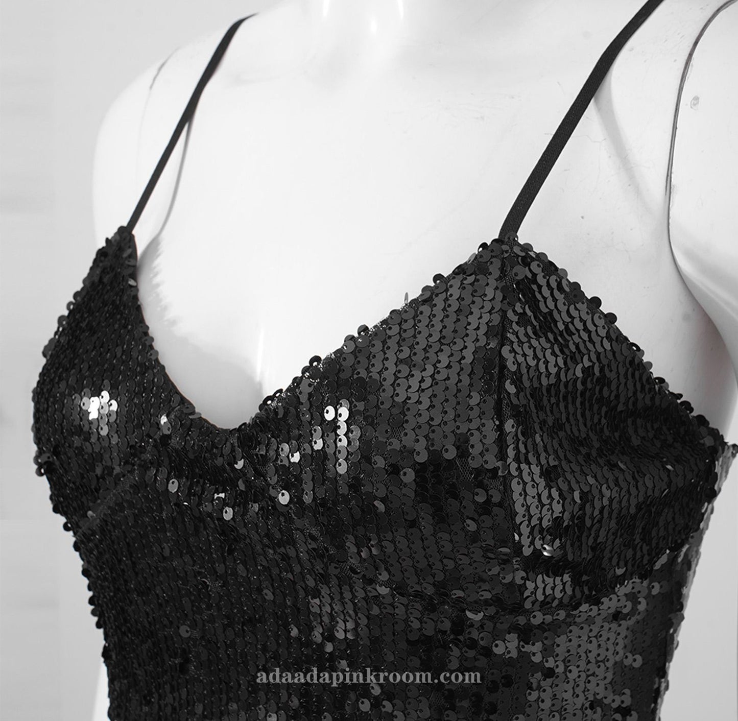 V-neck sequined camisole