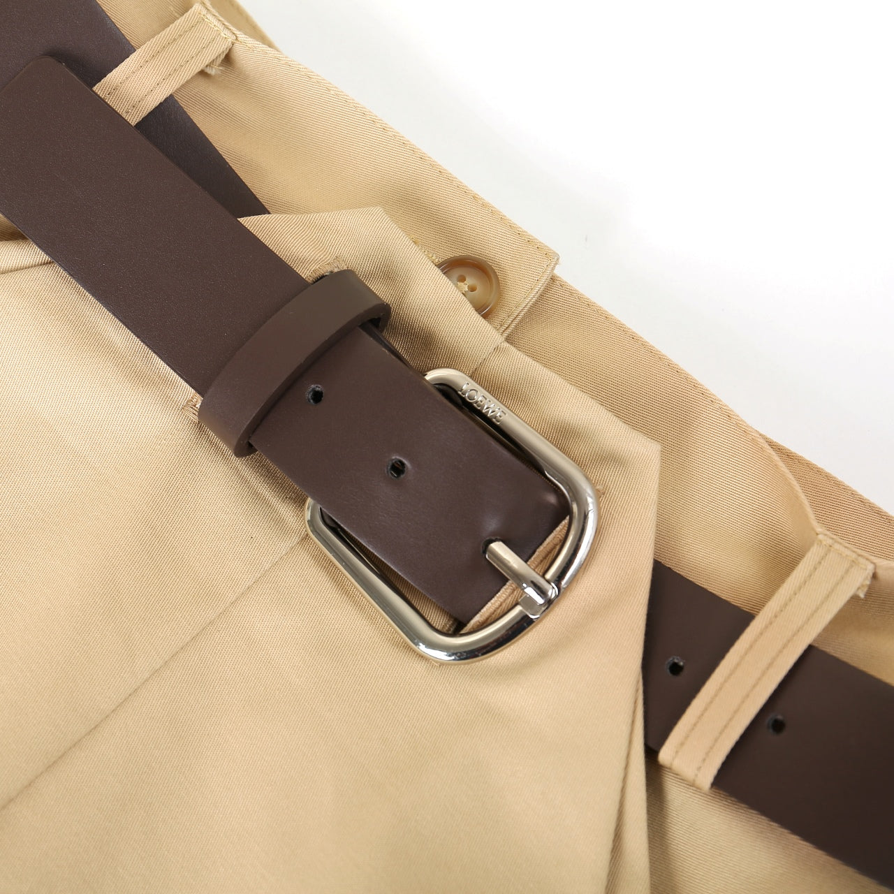 Draped skirt with belt