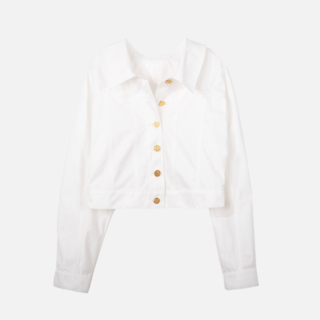 Gold rivet denim jacket