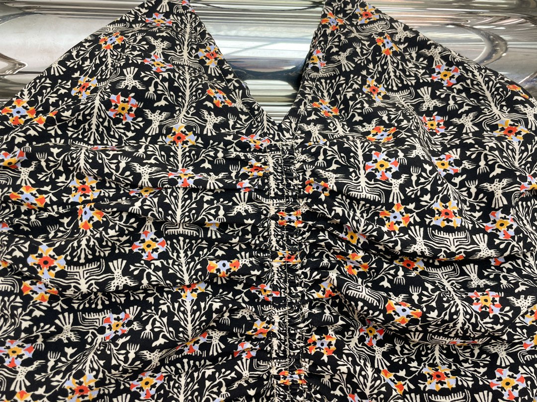 Printed suspender dress