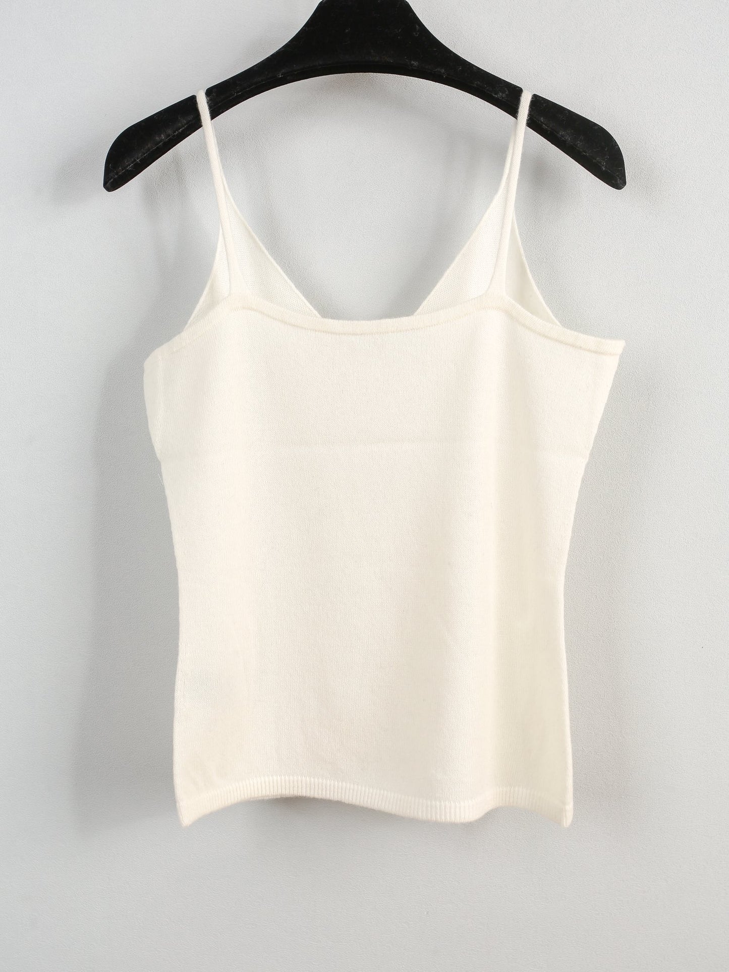 Cashmere V-neck seamless knitted camisole