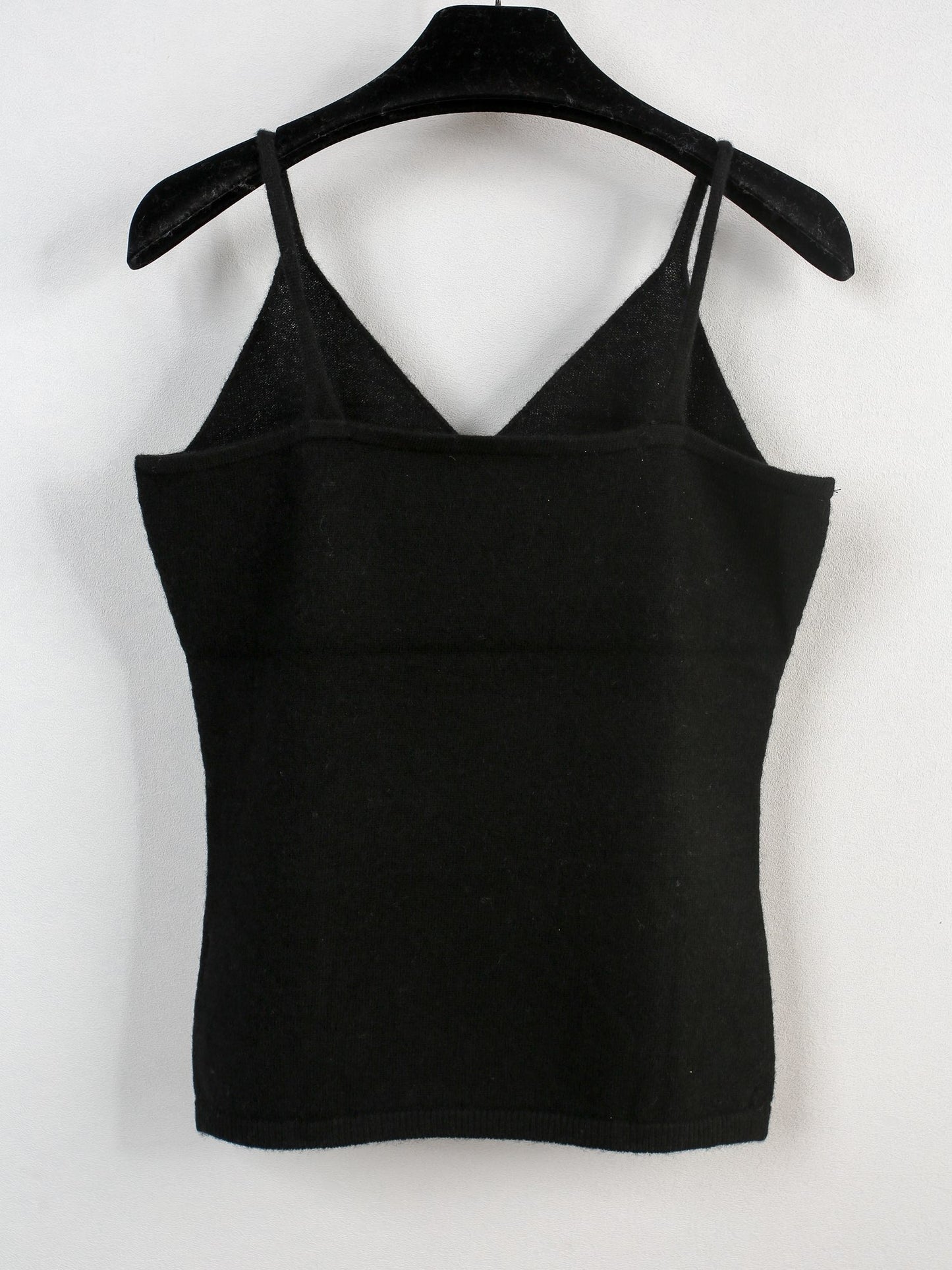 Cashmere V-neck seamless knitted camisole