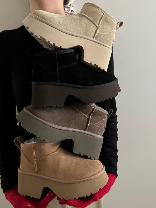 Mermaid wedge snow boots