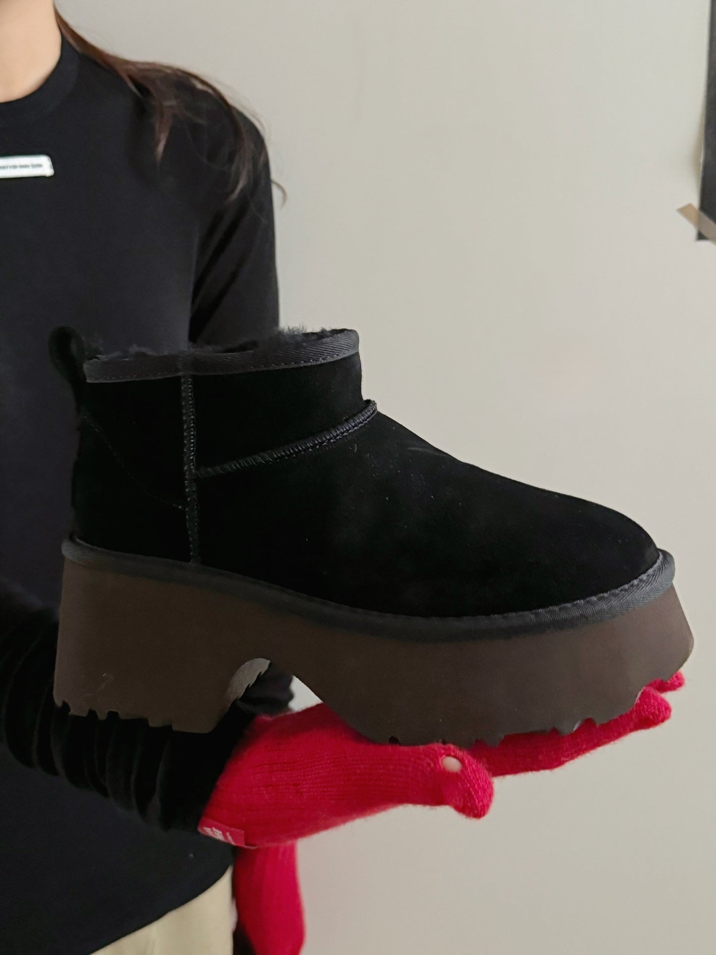 Mermaid wedge snow boots