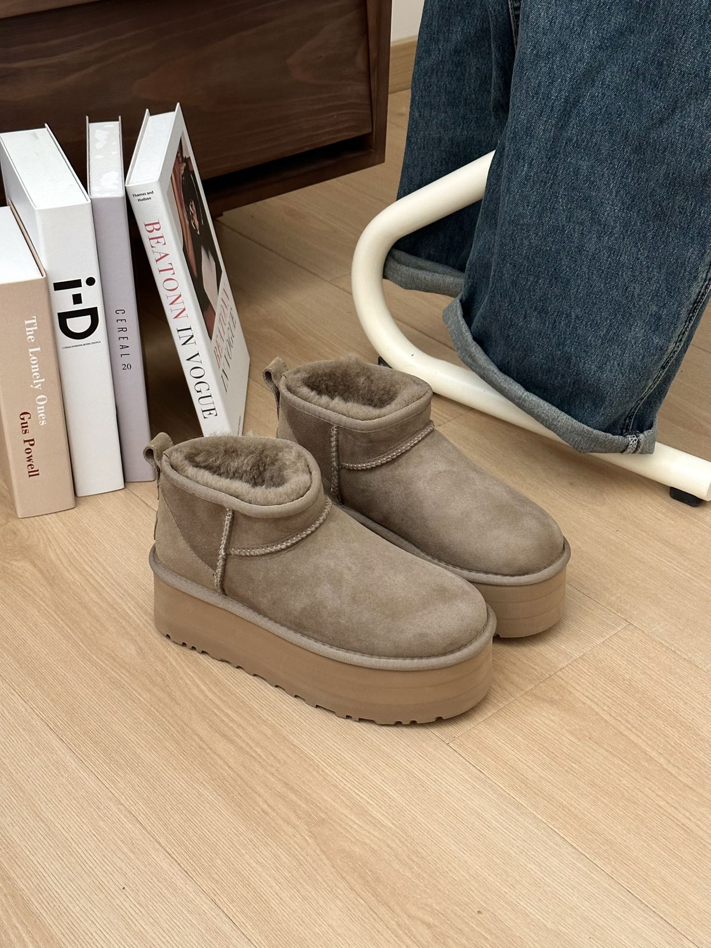 Thick-soled 5cm mini snow boots