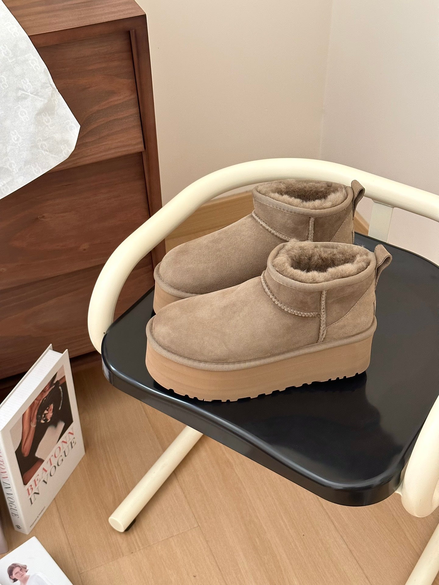 Thick-soled 5cm mini snow boots