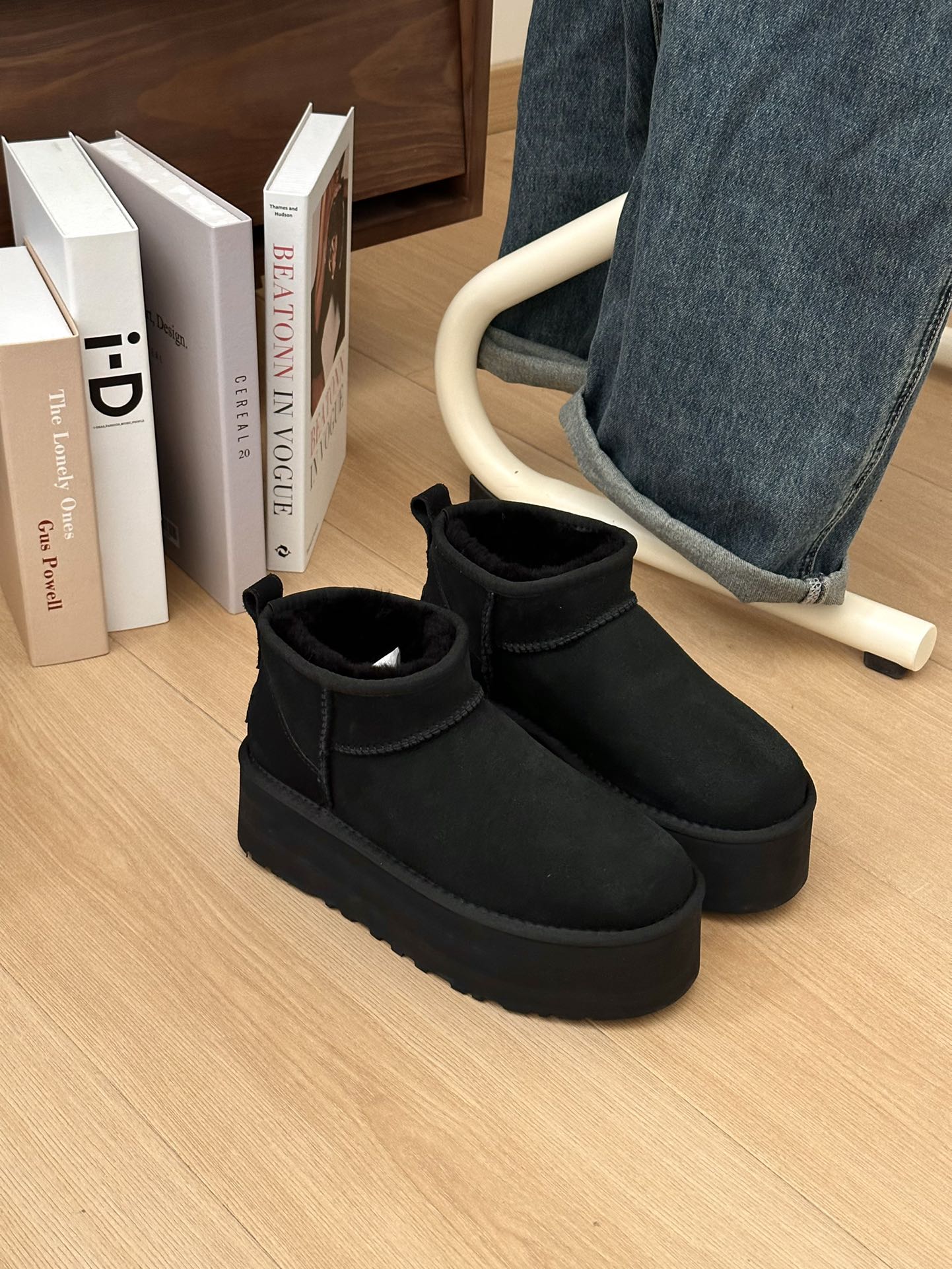 Thick-soled 5cm mini snow boots