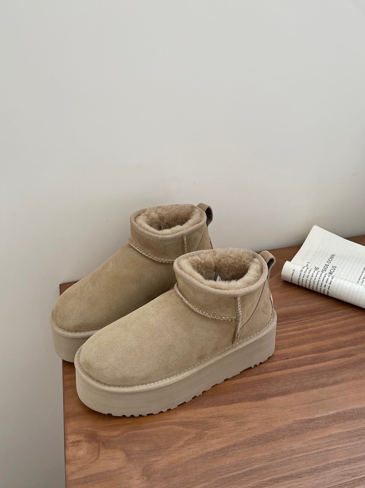Thick-soled 5cm mini snow boots
