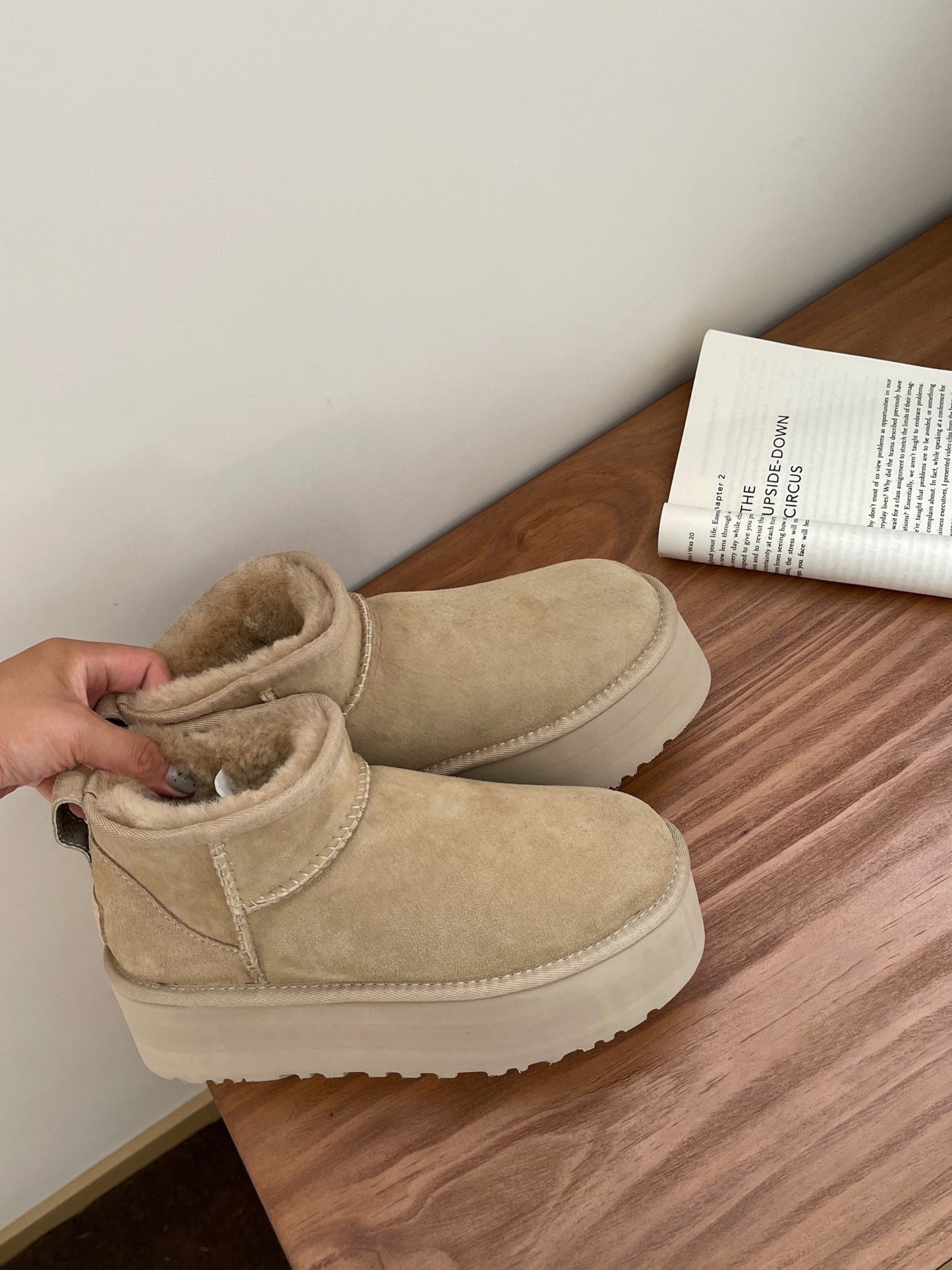 Thick-soled 5cm mini snow boots