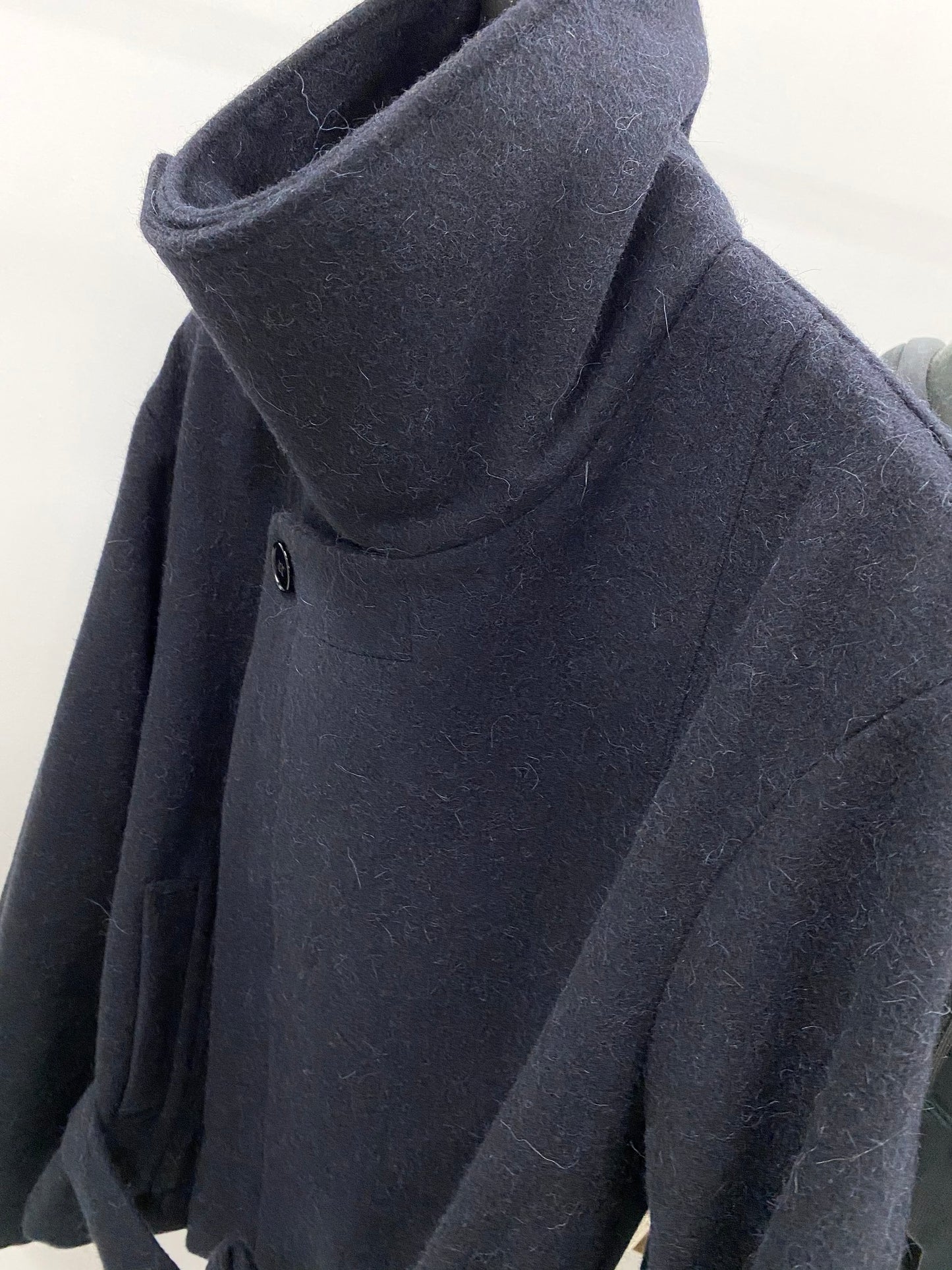 WOOL BLEND STAND COLLAR JACKET