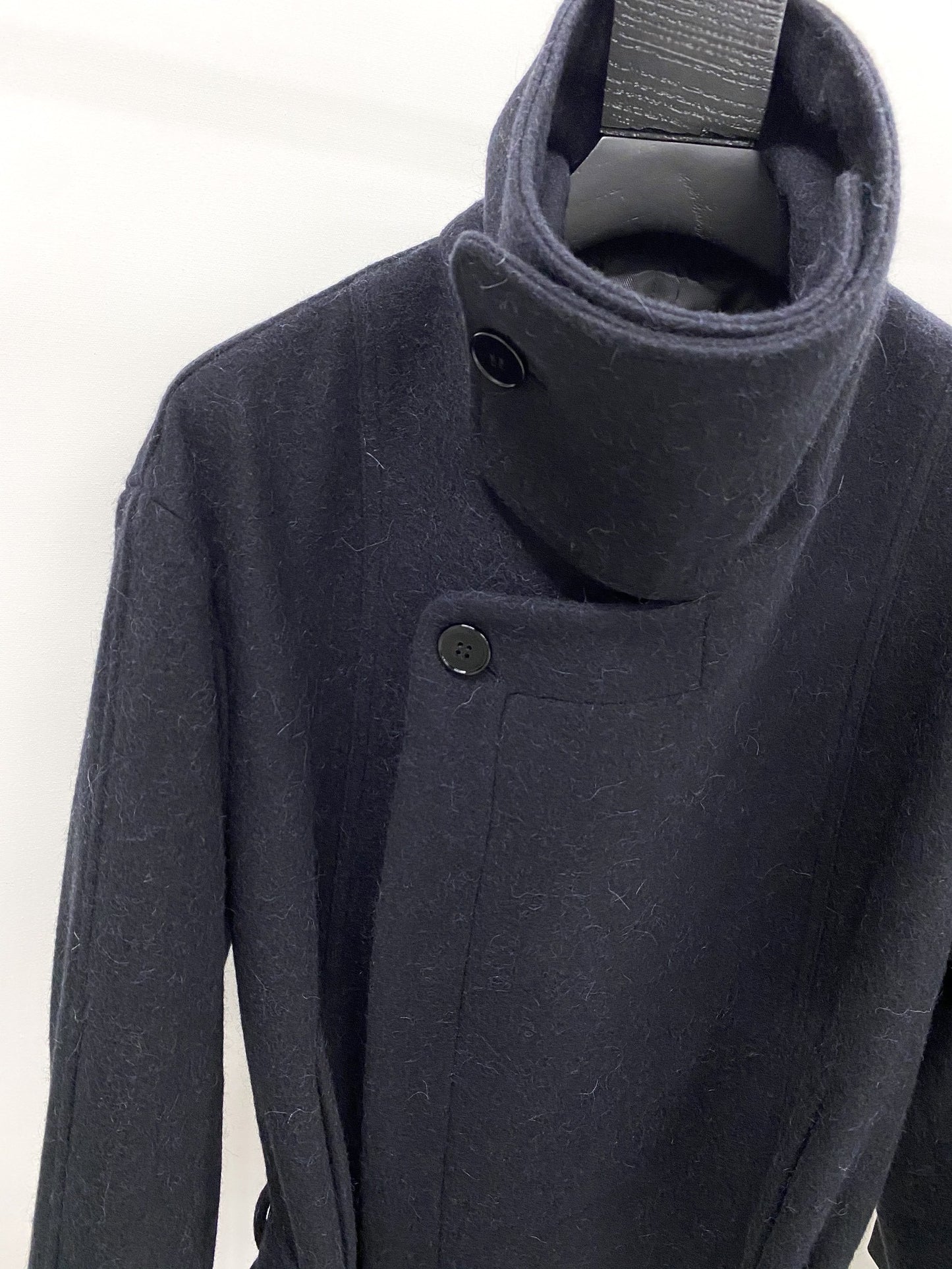 WOOL BLEND STAND COLLAR JACKET