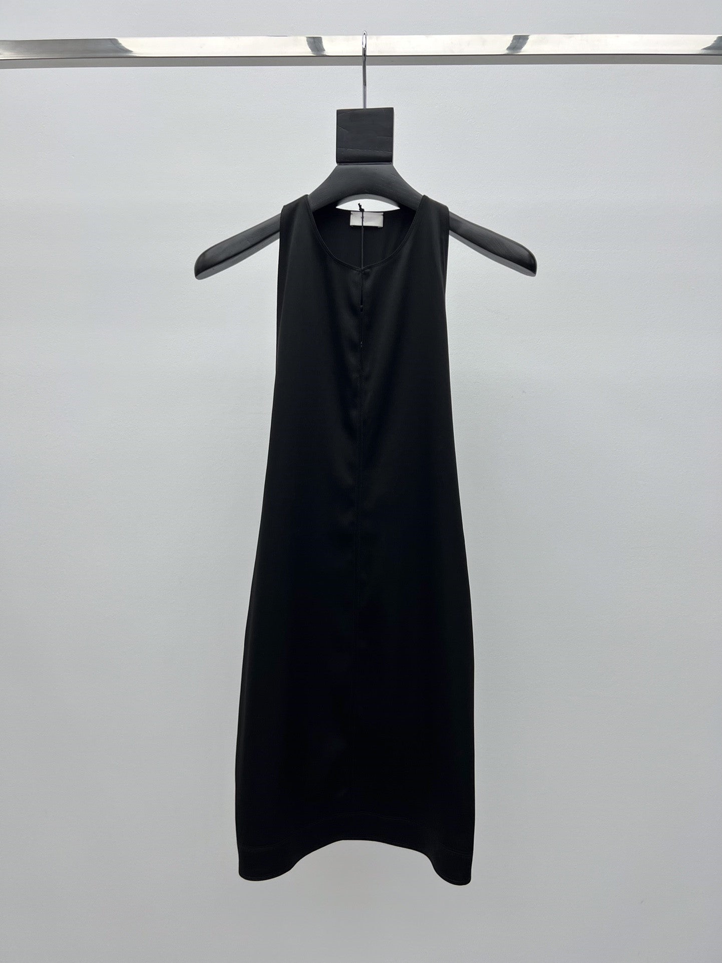 Satin open back dress