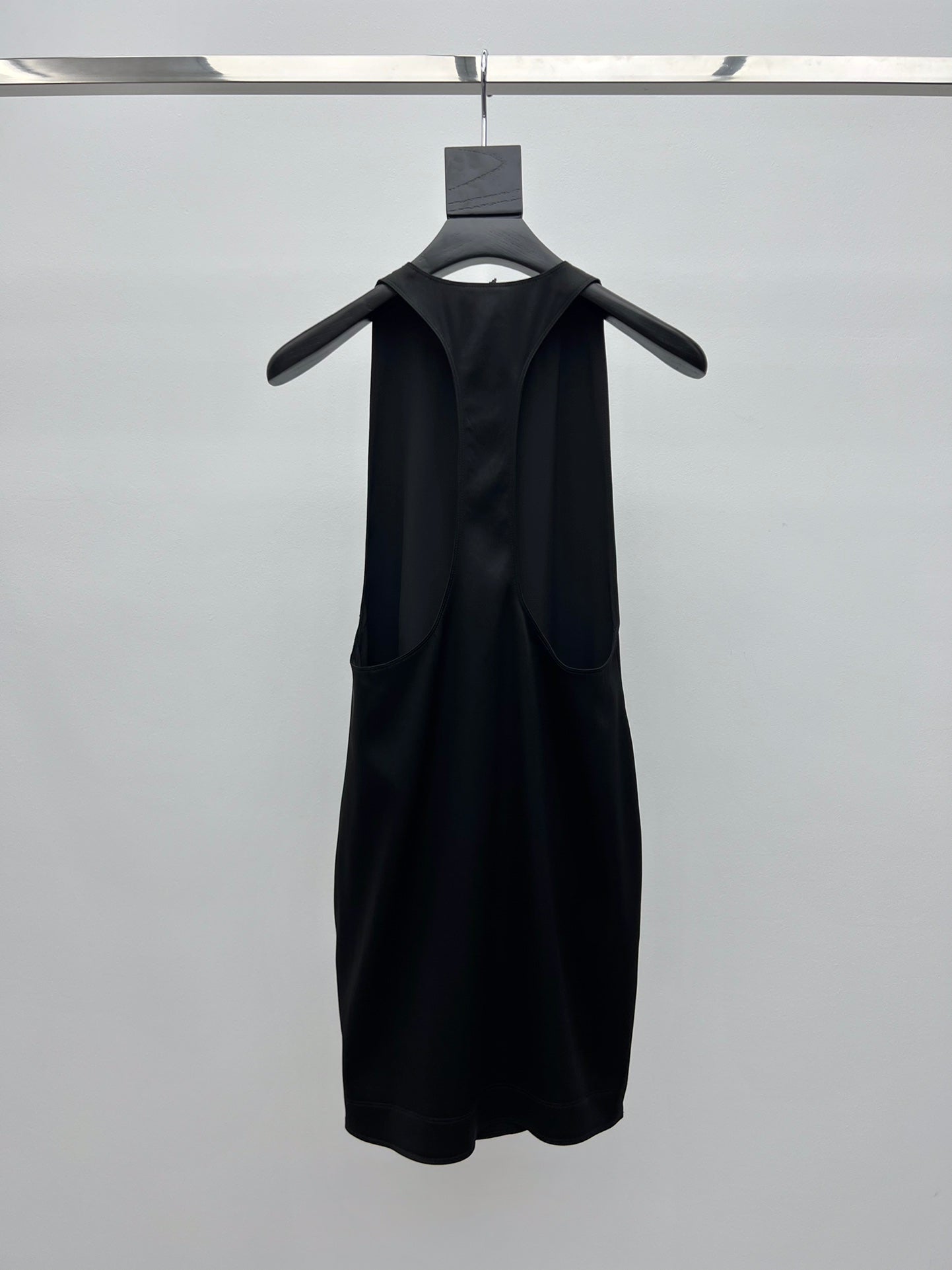 Satin open back dress