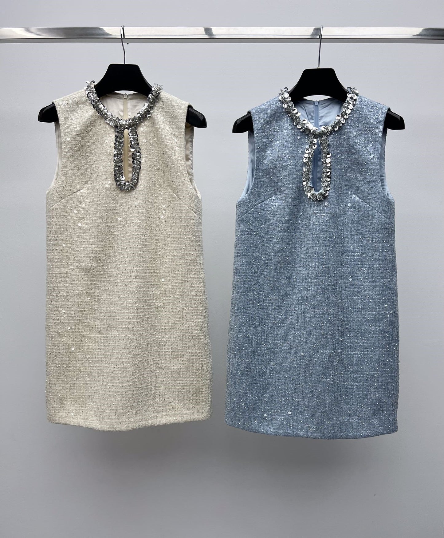 Beaded hollow dress