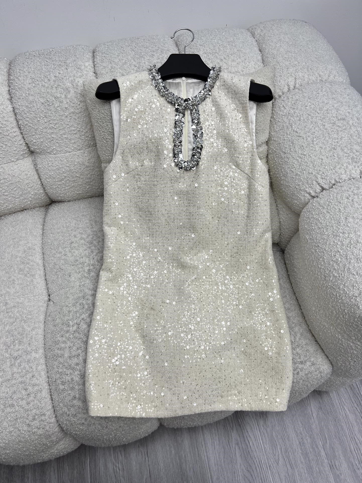 Beaded hollow dress