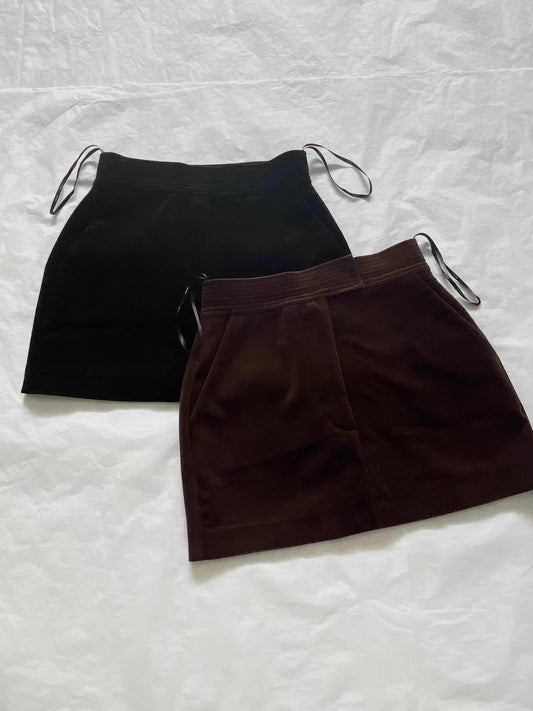 Woolen mini skirt