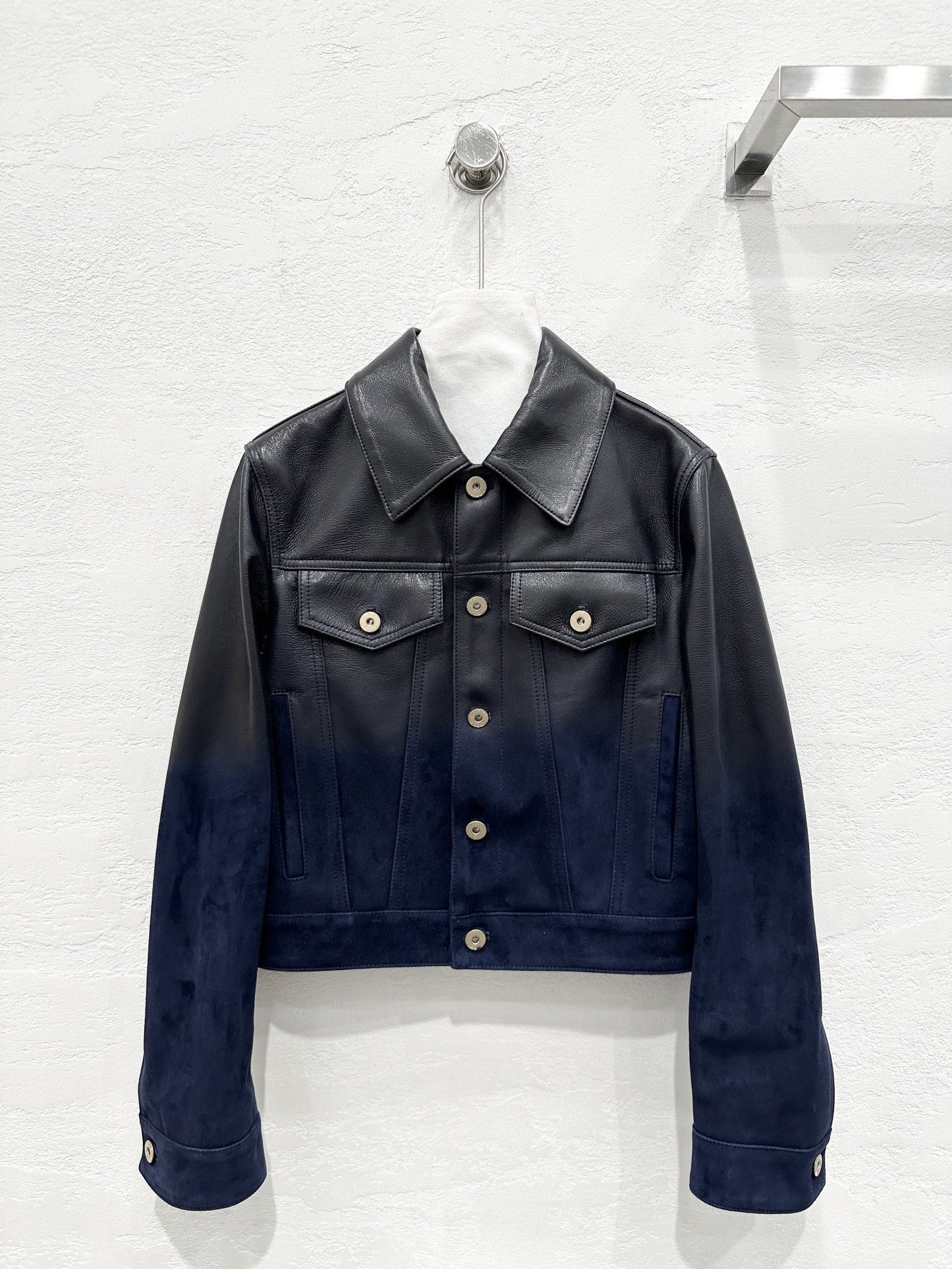 Gradient Vintage Leather Jacket