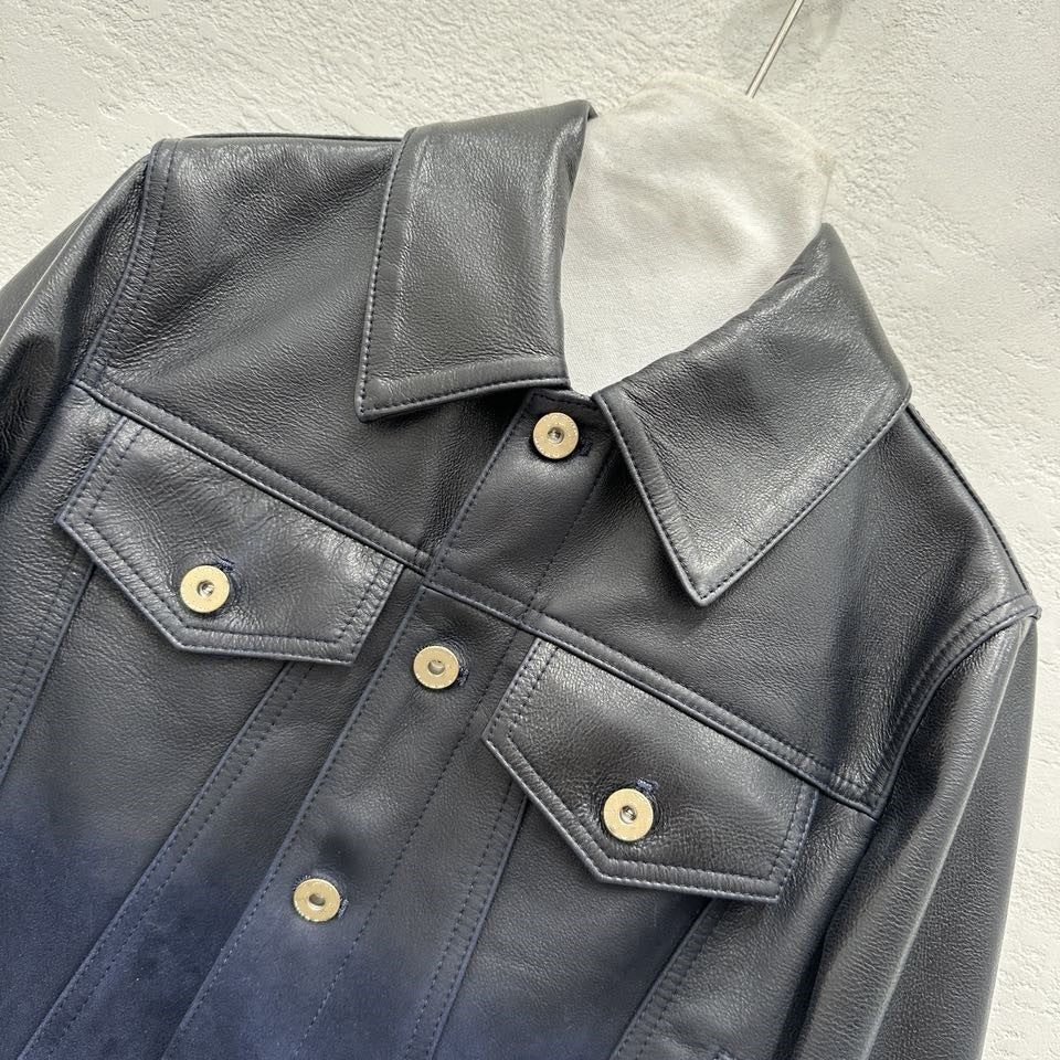 Gradient Vintage Leather Jacket