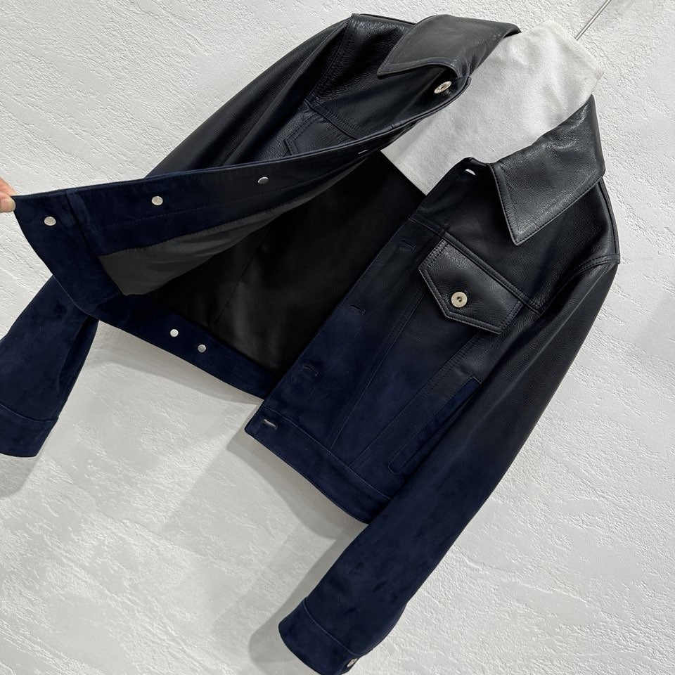 Gradient Vintage Leather Jacket