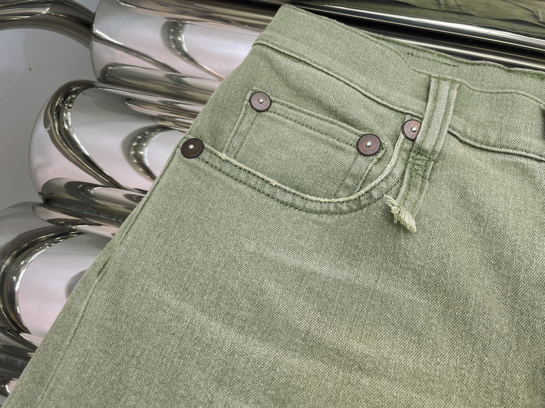 Green Distressed Jeans