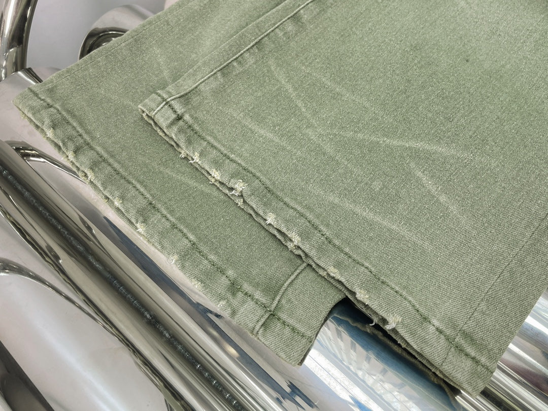 Green Distressed Jeans