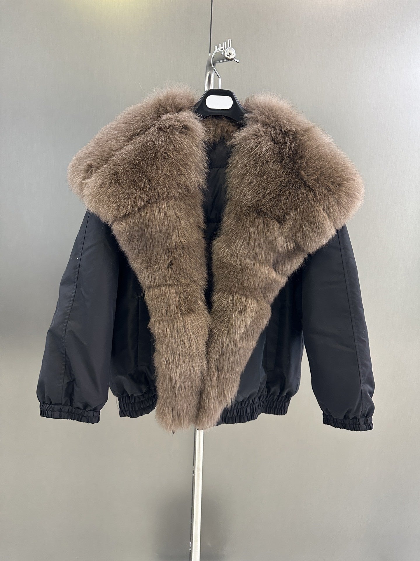 Fox fur collar jacket