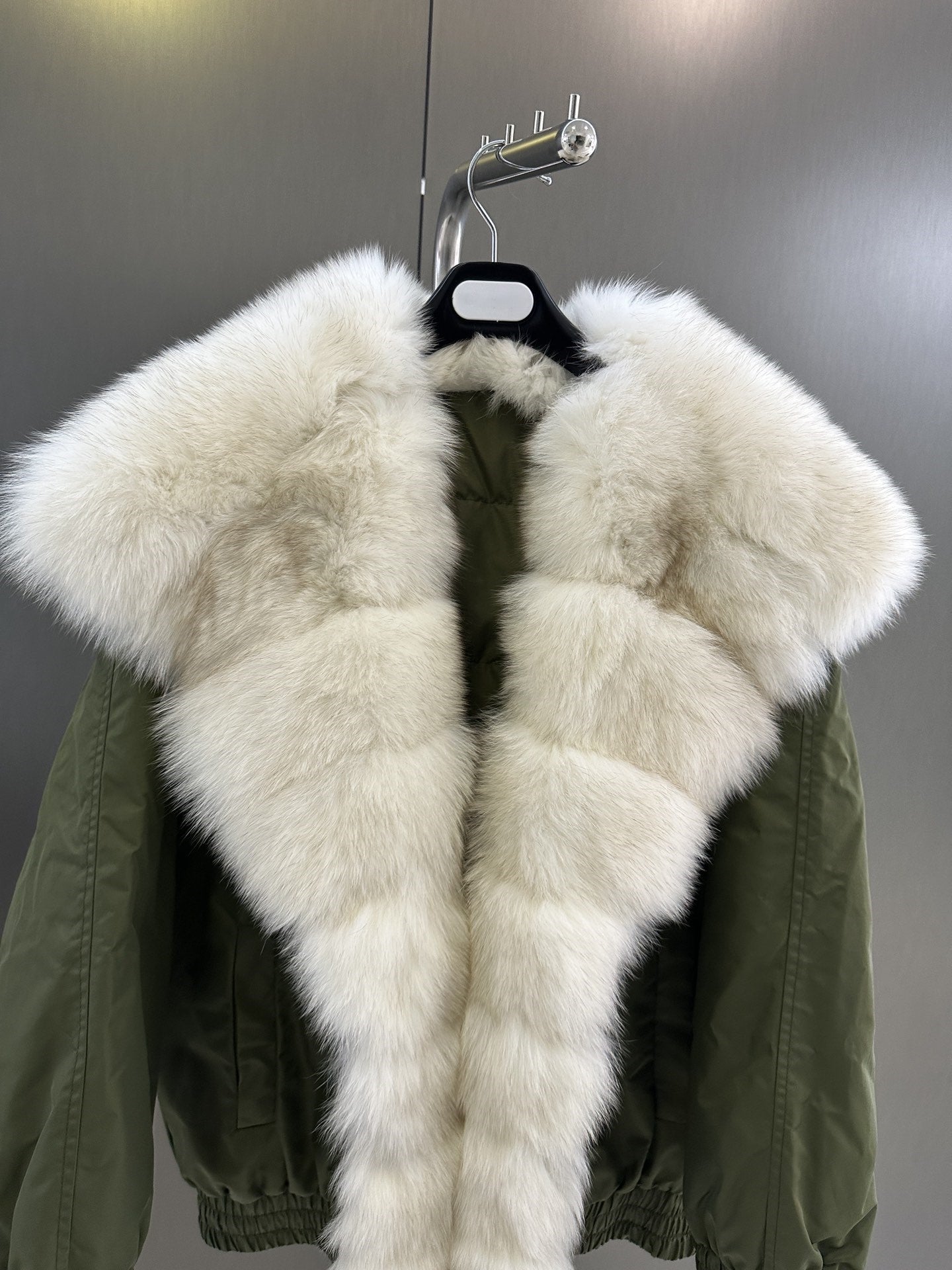 Fox fur collar jacket