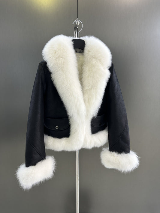 Fur collar jacket