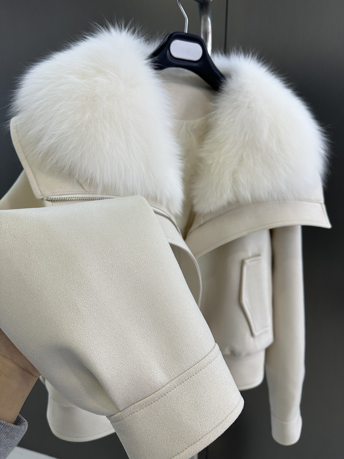 Fur collar loose jacket