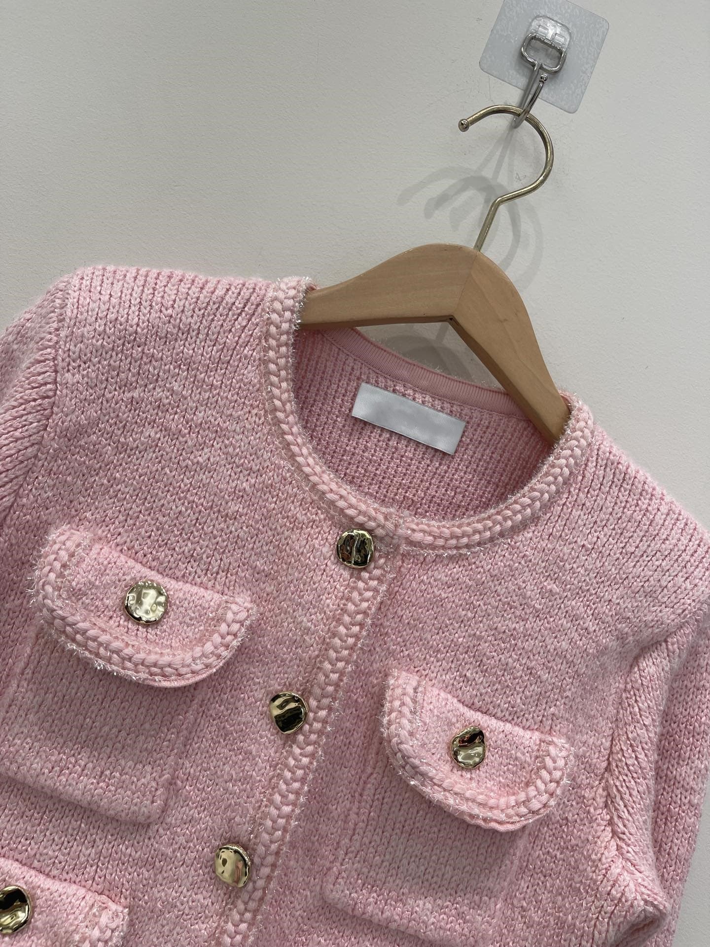 Knitted cardigan top + short skirt