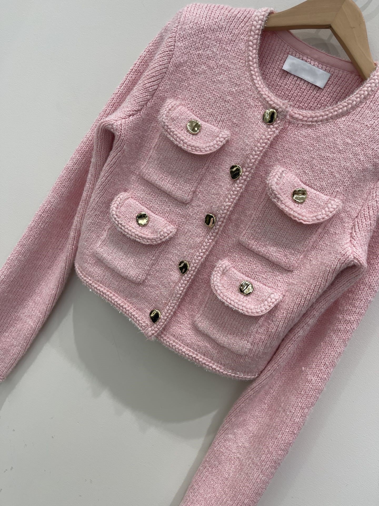 Knitted cardigan top + short skirt
