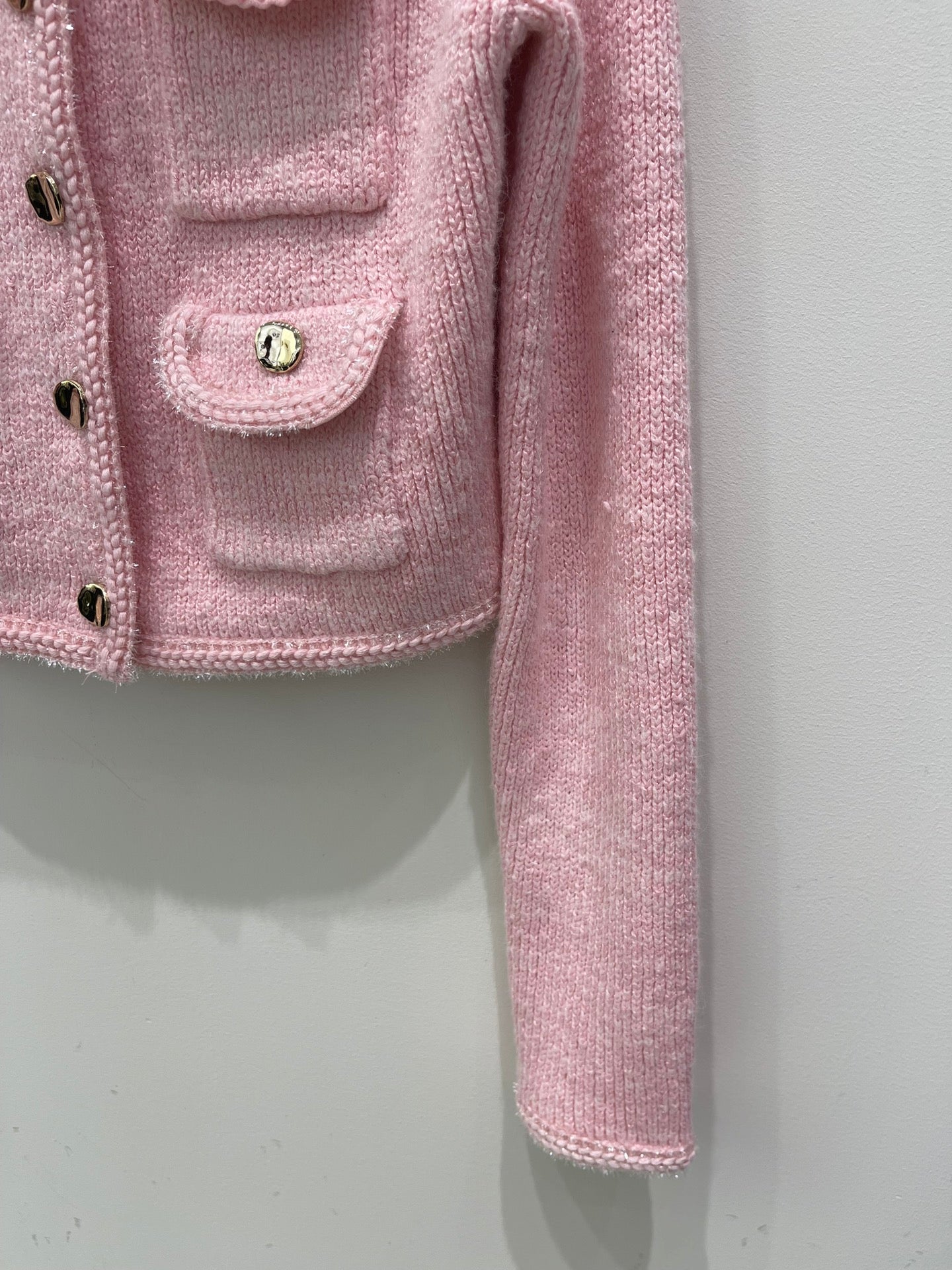 Knitted cardigan top + short skirt