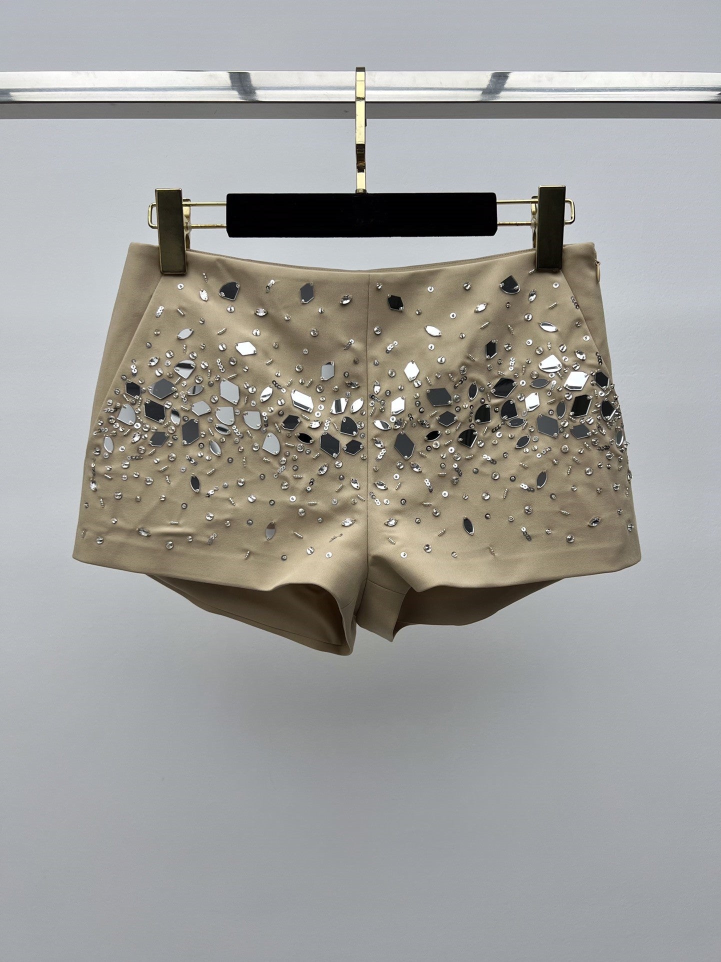 Mirror sequin shorts