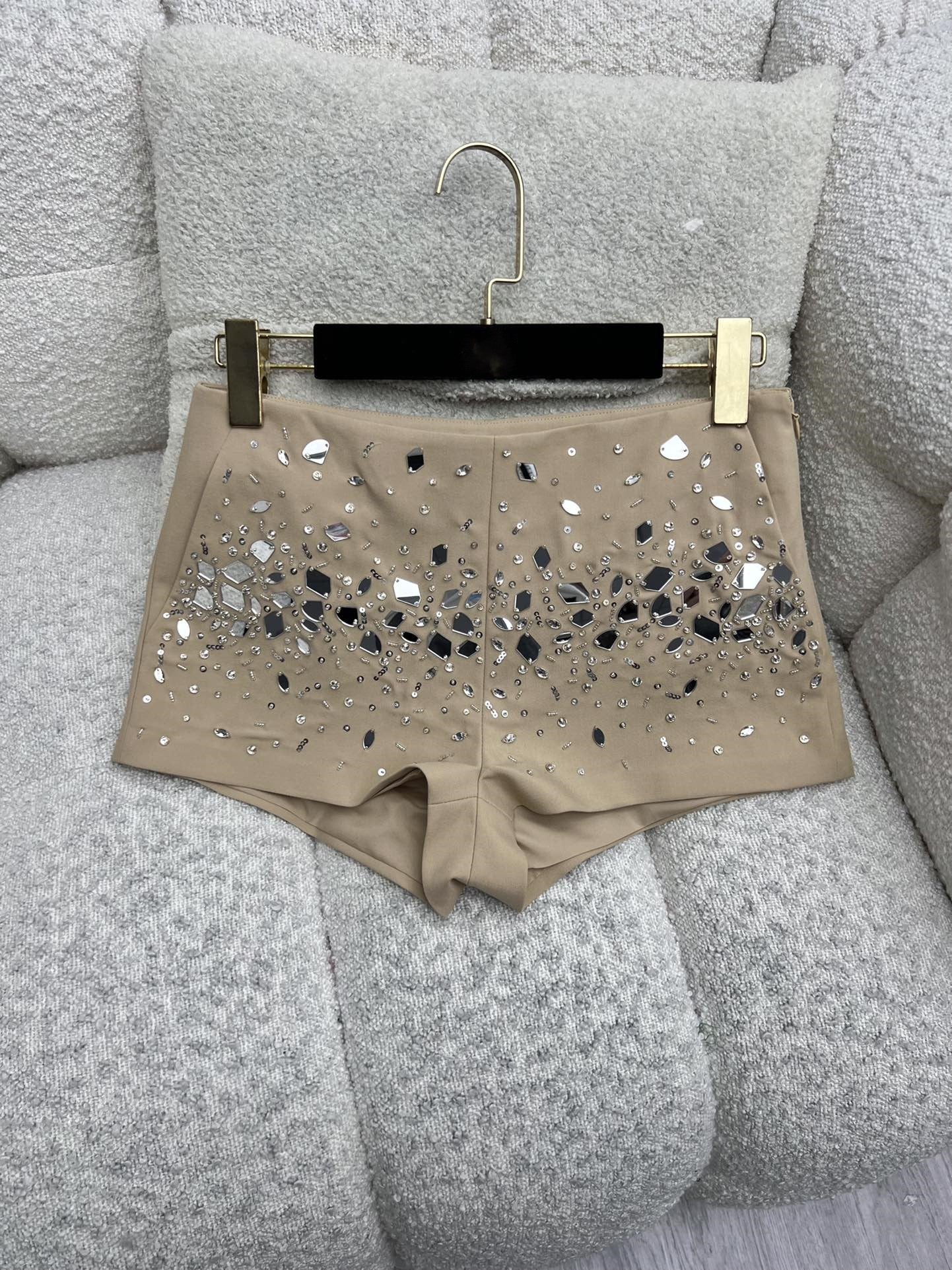 Mirror sequin shorts