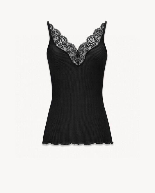 Knitted lace vest