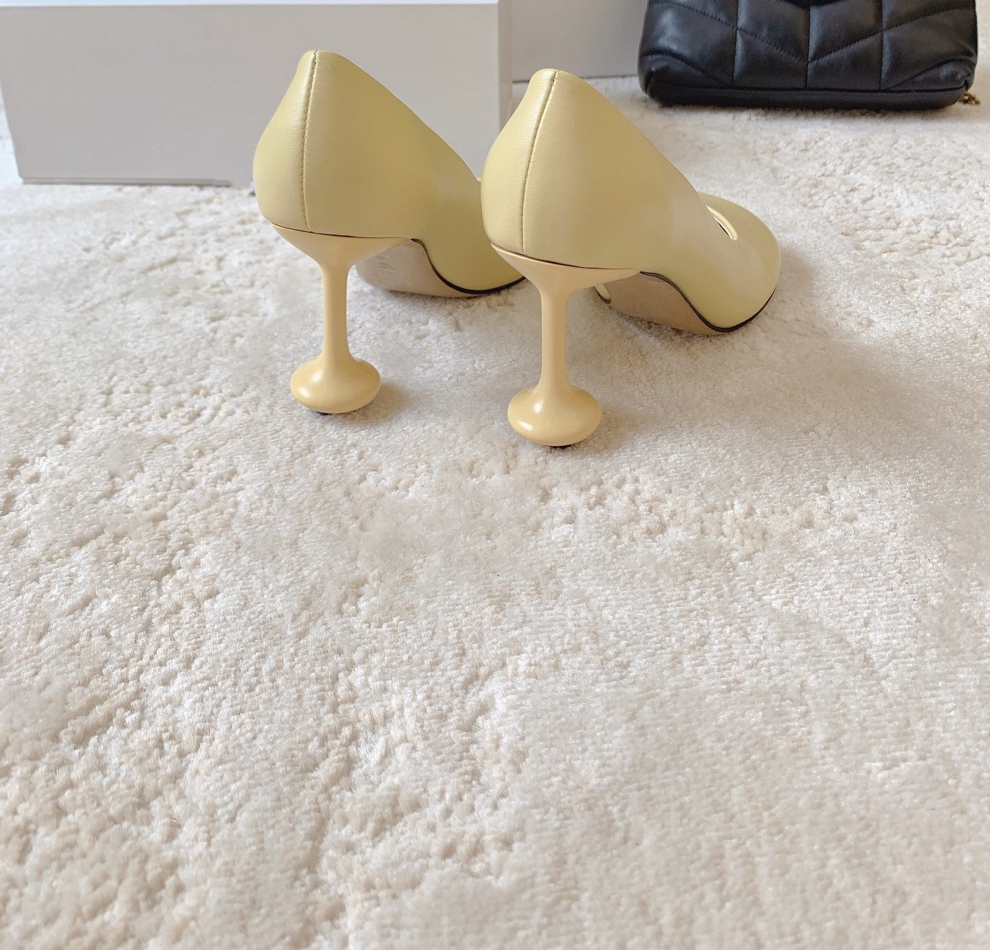 Soft leather high heels