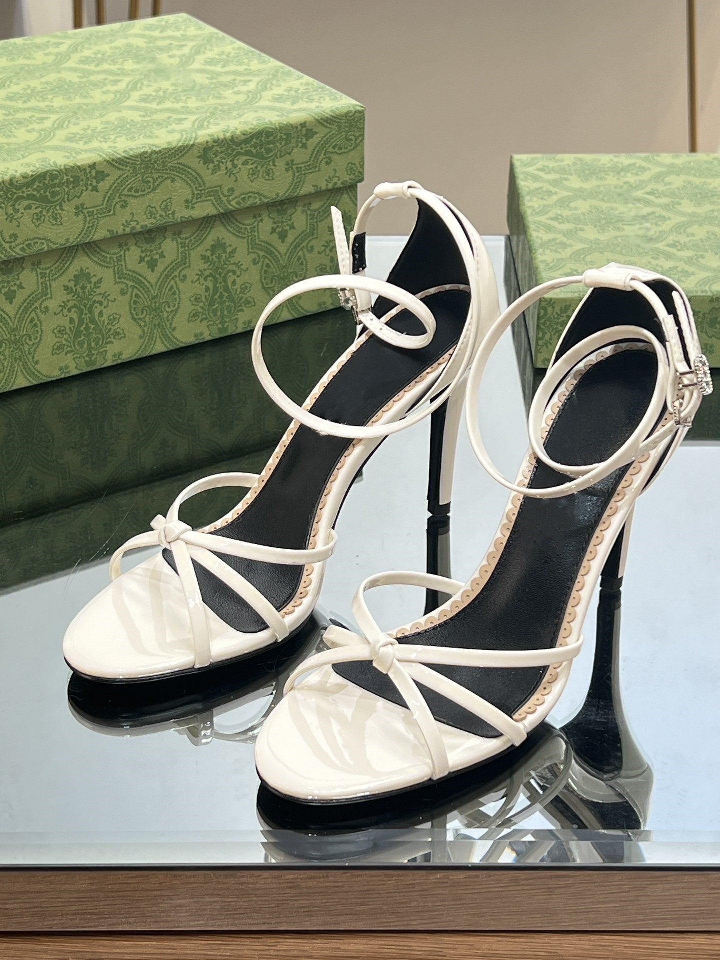 Buckled stiletto sandals