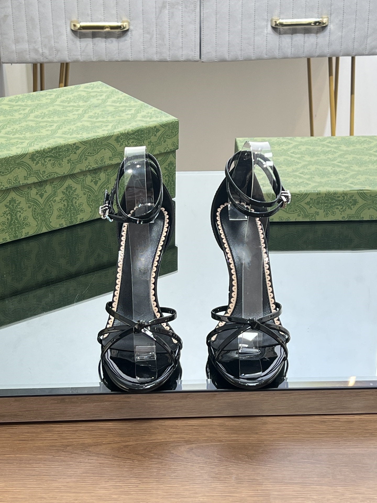 Buckled stiletto sandals