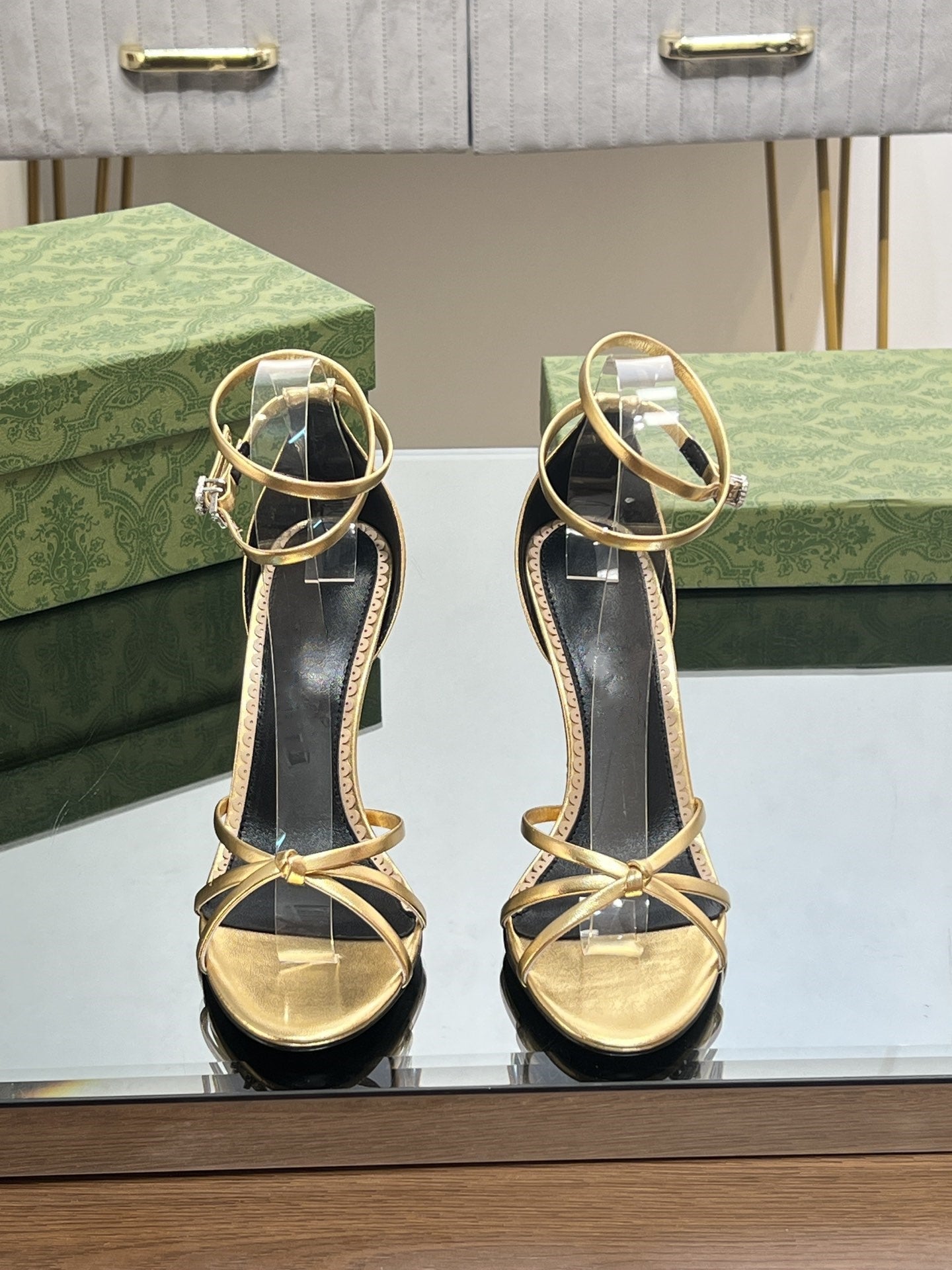 Buckled stiletto sandals