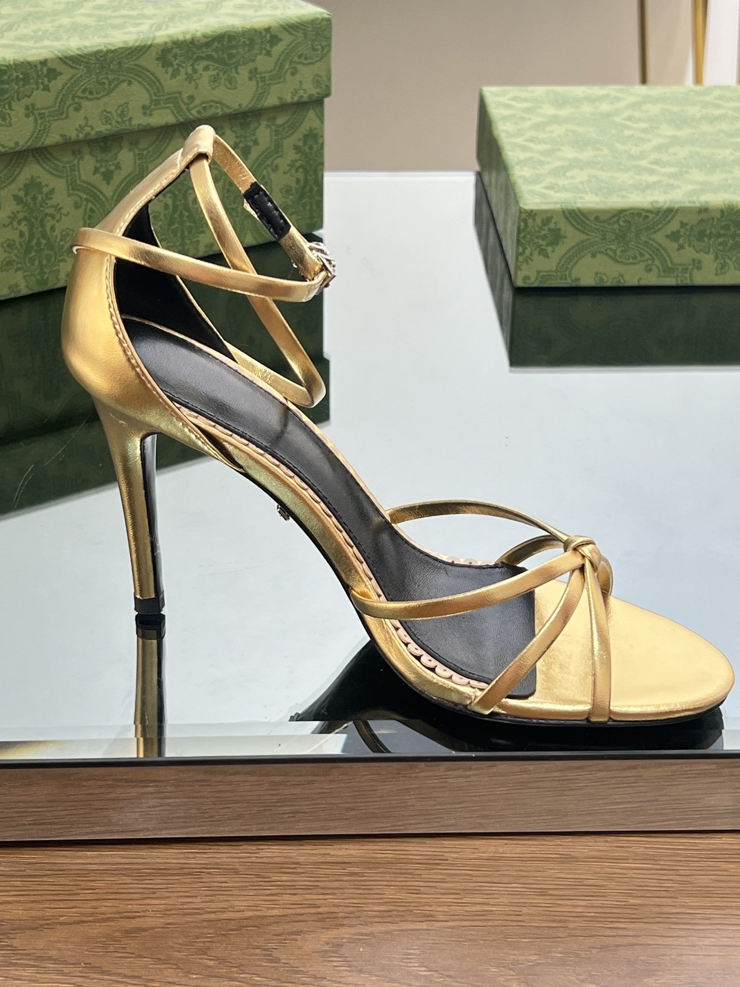 Buckled stiletto sandals