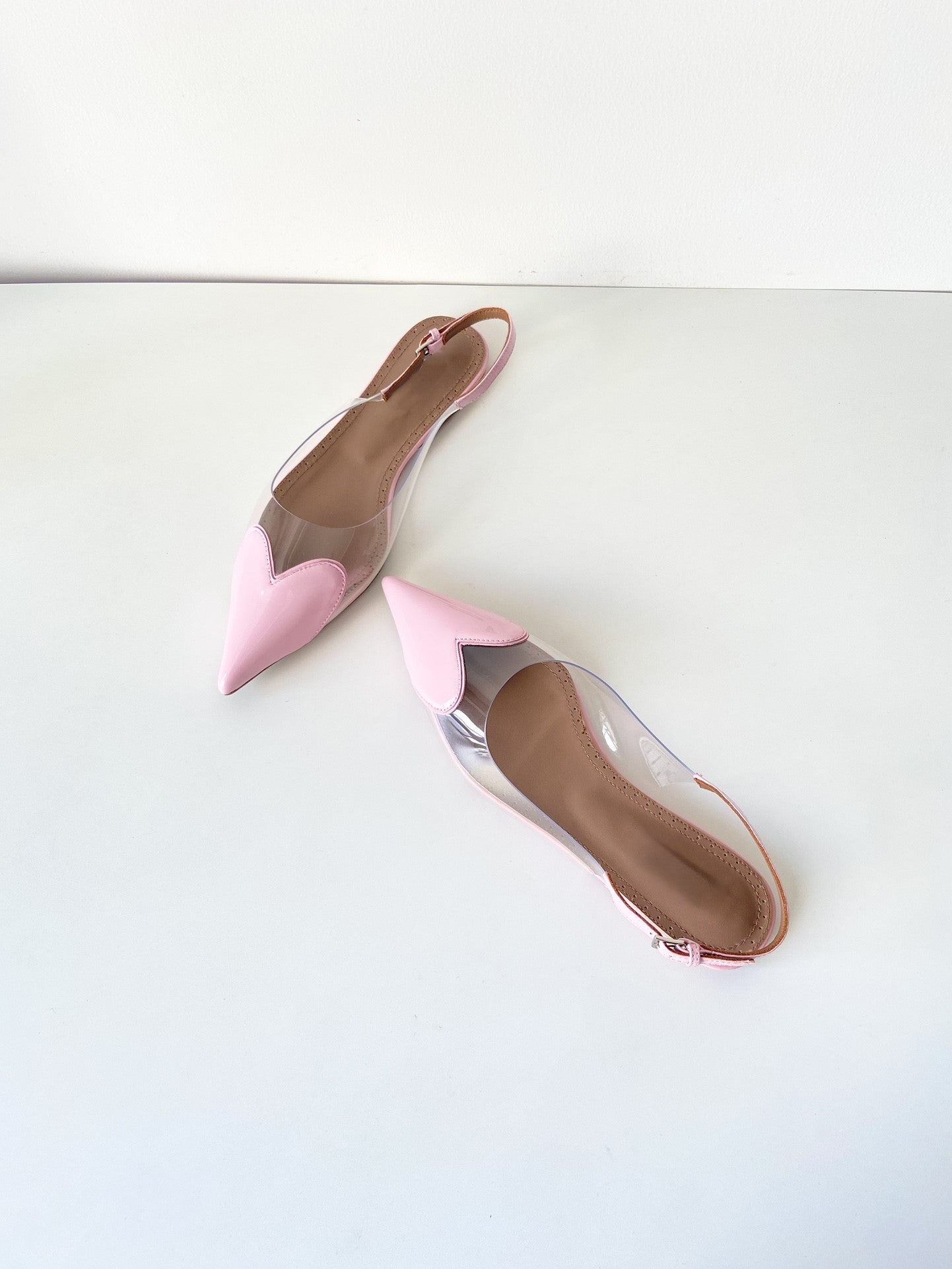 Love heart flat shoes