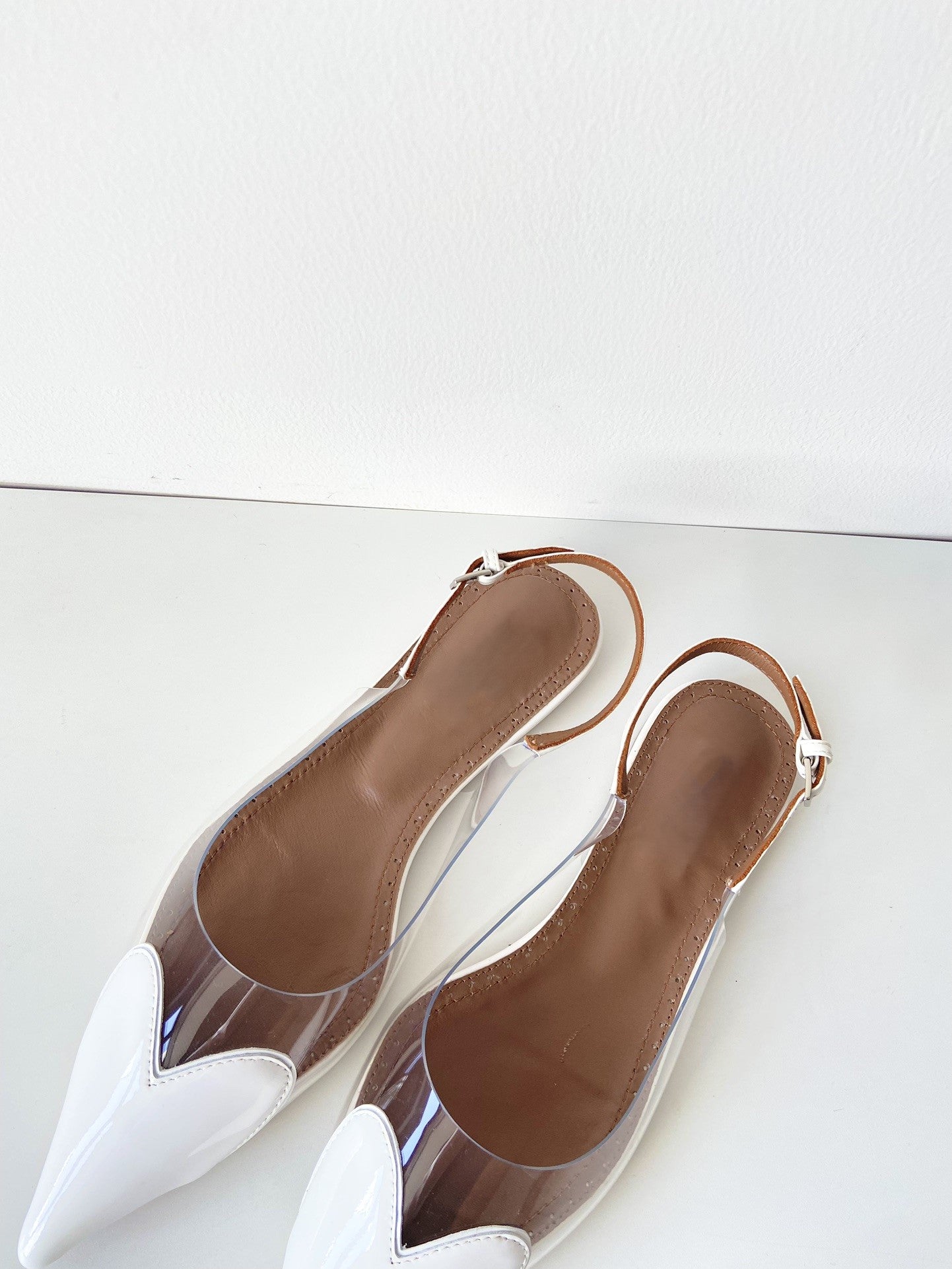 Love heart flat shoes
