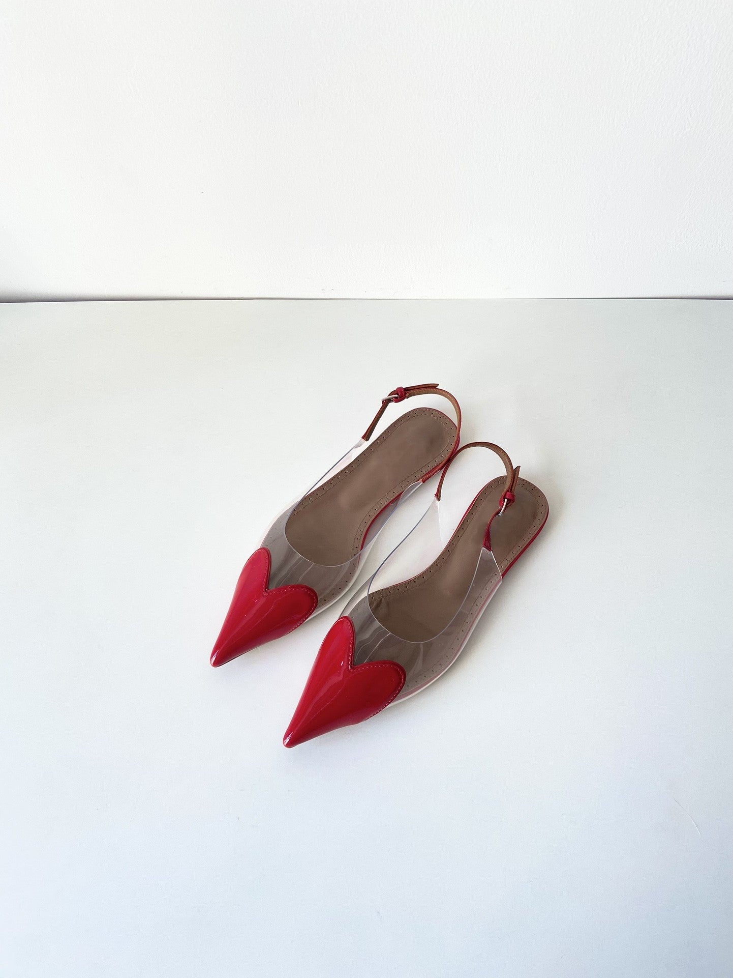 Love heart flat shoes