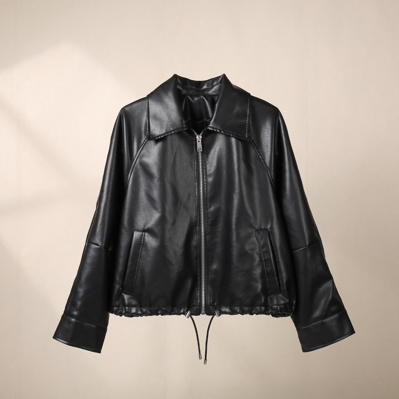 Black leather jacket